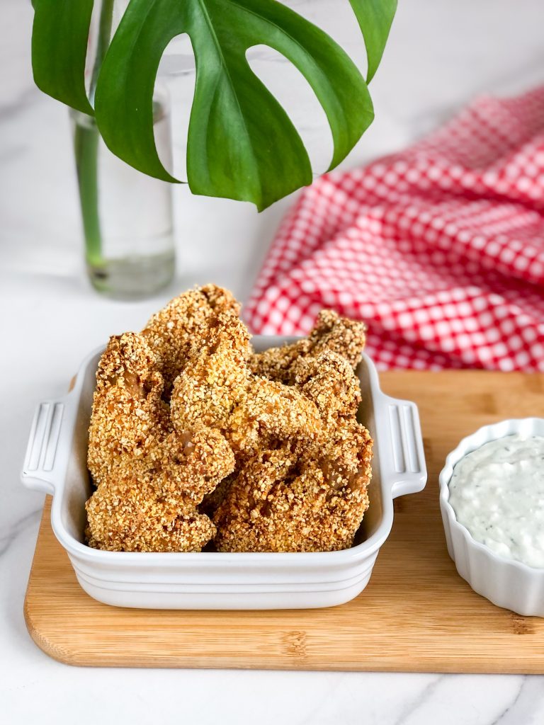 Coxas de frango crocantes com flocão de milho